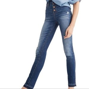 Madewell 10" High Rise Button Front Jeans Size 28